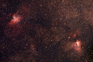 Nebulose Omega e Aquila