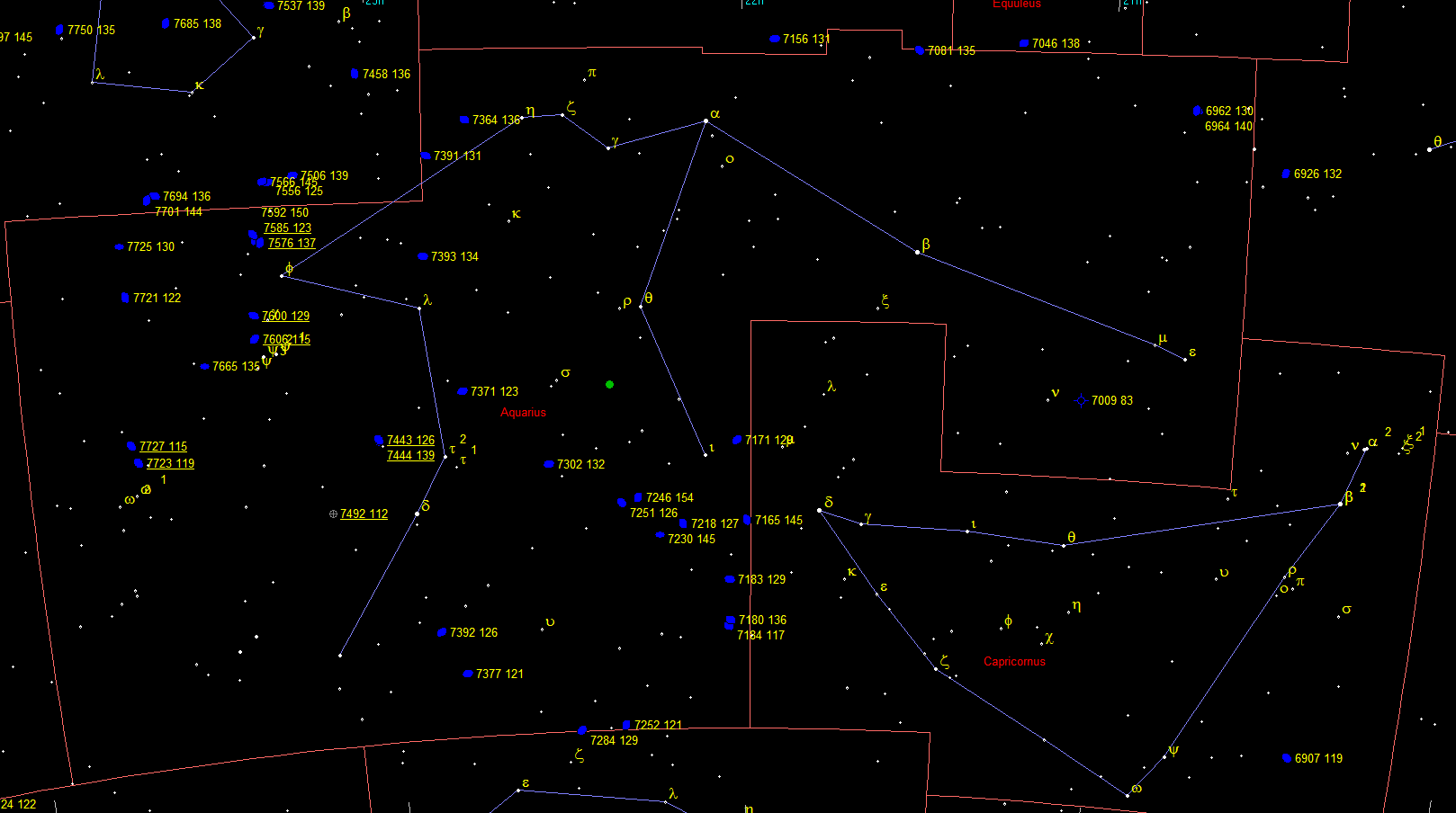 Oggetti di Herschel 2500 nella costellazione Aquarius