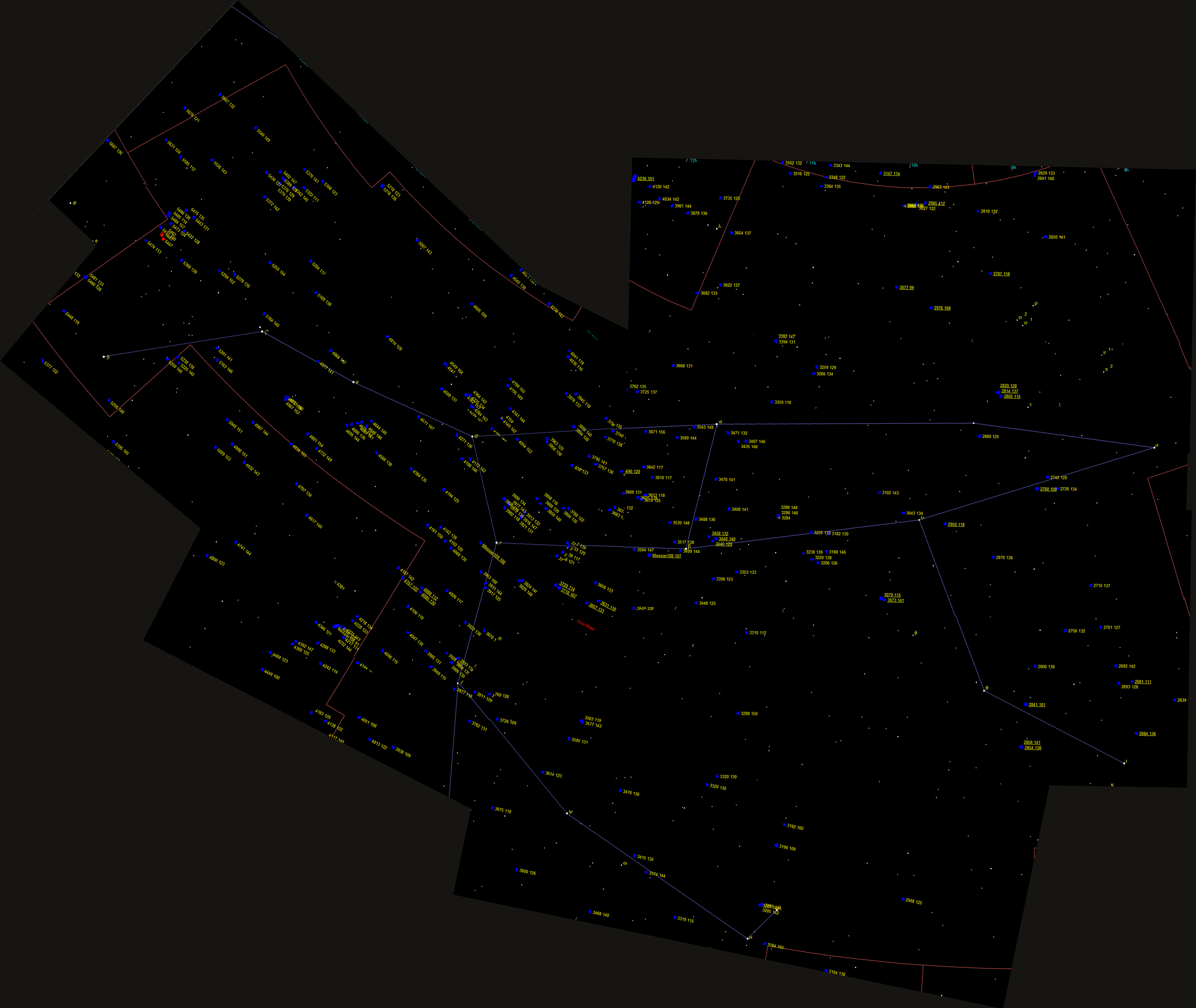 Oggetti di Herschel 2500 nella costellazione Ursa Maior